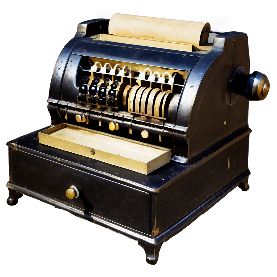 Vintage Cash Register Png Kxs58 PNG Image