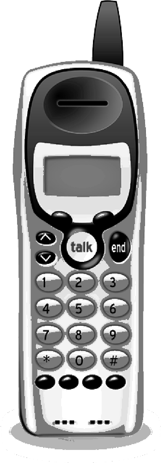 Vintage Cell Phone Clipart PNG Image