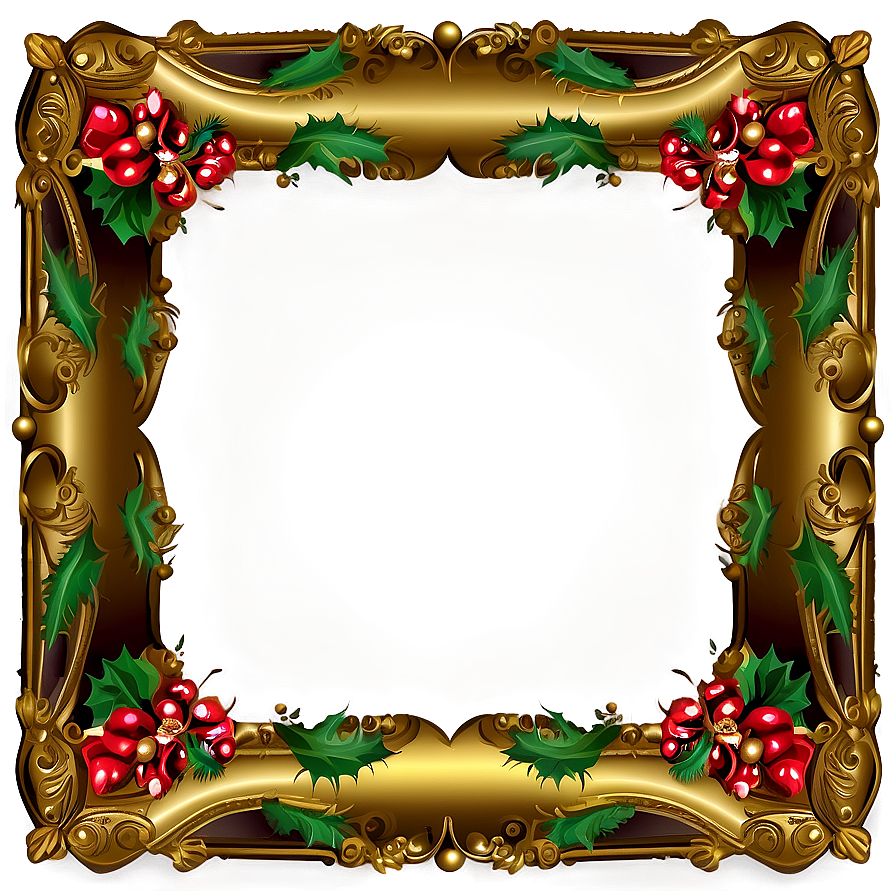 Vintage Christmas Frame Png 05252024 PNG Image