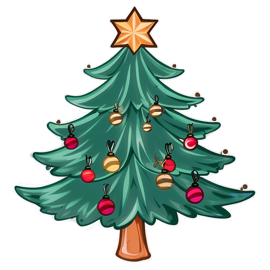 Vintage Christmas Tree Outline Png Jpv PNG Image