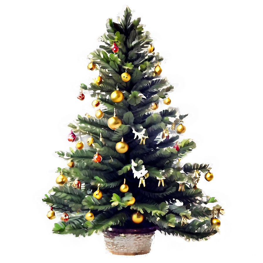 Vintage Christmas Tree Png 47 PNG Image