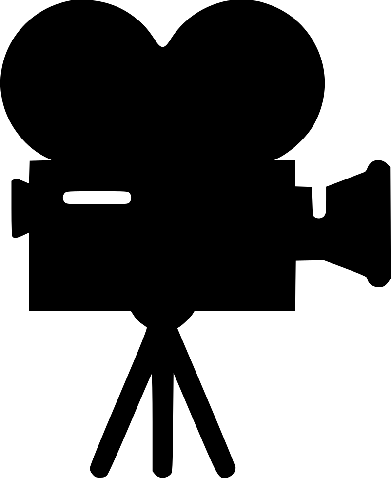 Vintage Cinema Camera Silhouette PNG Image