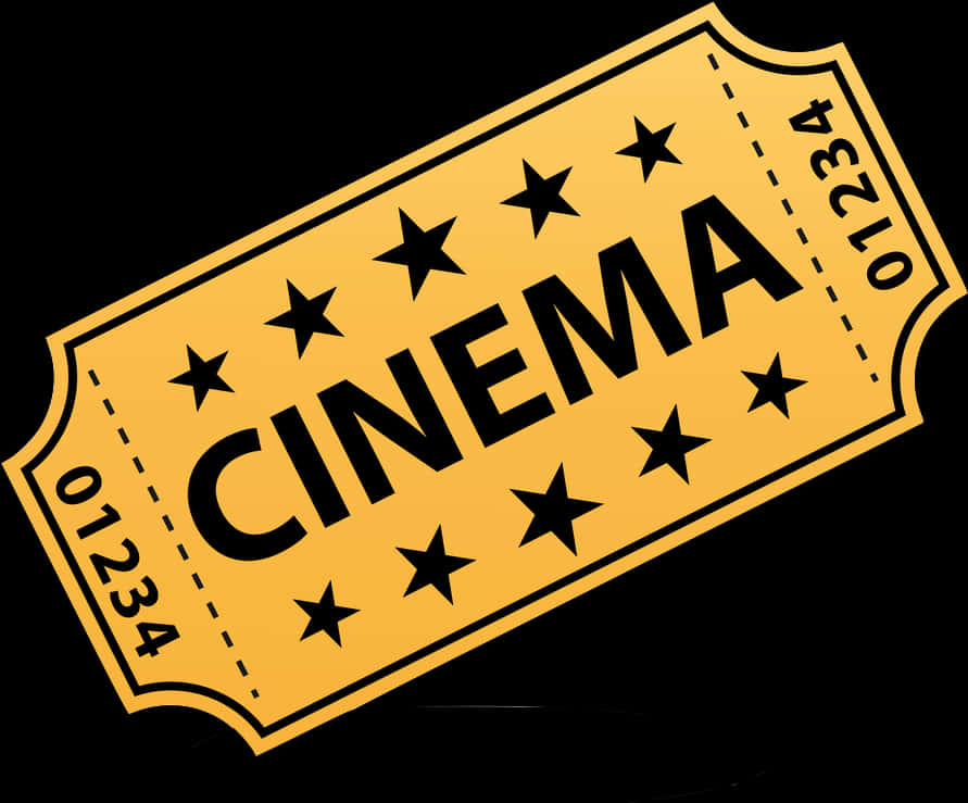 Vintage Cinema Ticket Design PNG Image