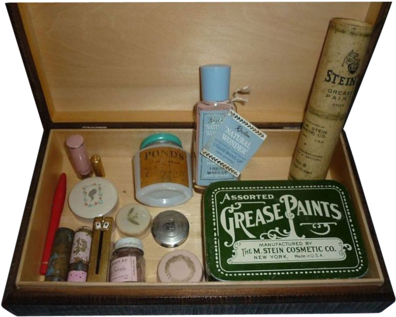 Vintage Cosmetic Collection PNG Image