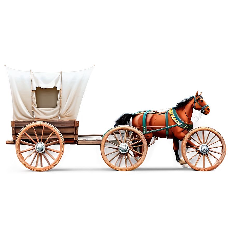 Vintage Covered Wagon Art Png 29 PNG Image