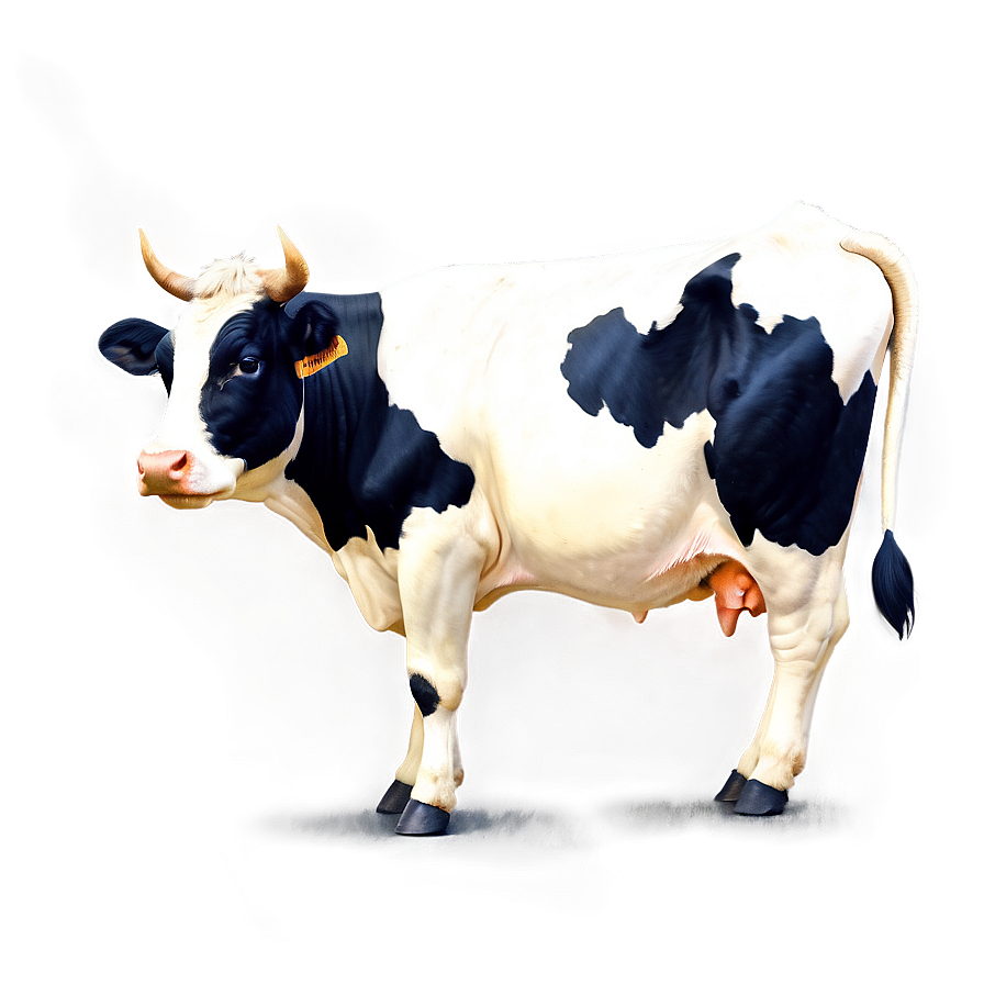 Vintage Cow Illustration Png 05032024 PNG Image