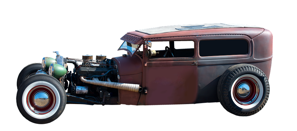 Vintage Custom Rat Rod Car PNG Image