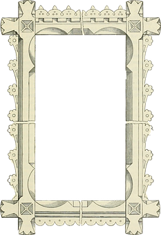 Vintage Decorative Frame Design PNG Image