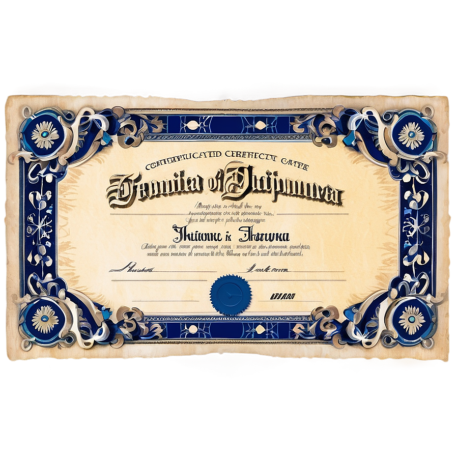 Vintage Diploma Certificate Png 05252024 PNG Image