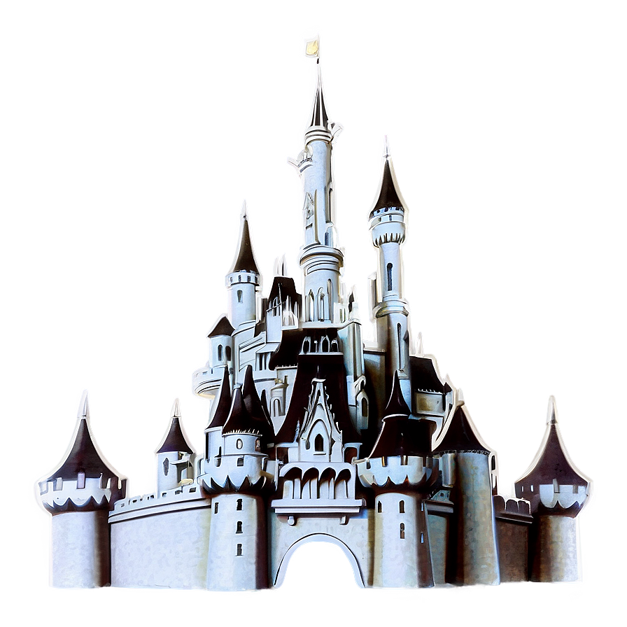 Vintage Disney Castle Sketch Png 84 PNG Image