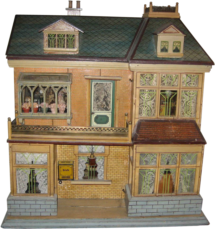 Vintage Dollhouse Exterior PNG Image