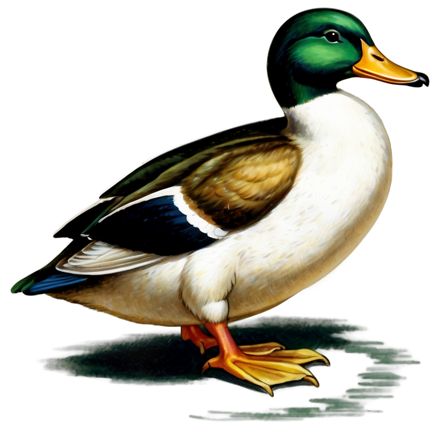 Vintage Duck Illustration Png 98 PNG Image