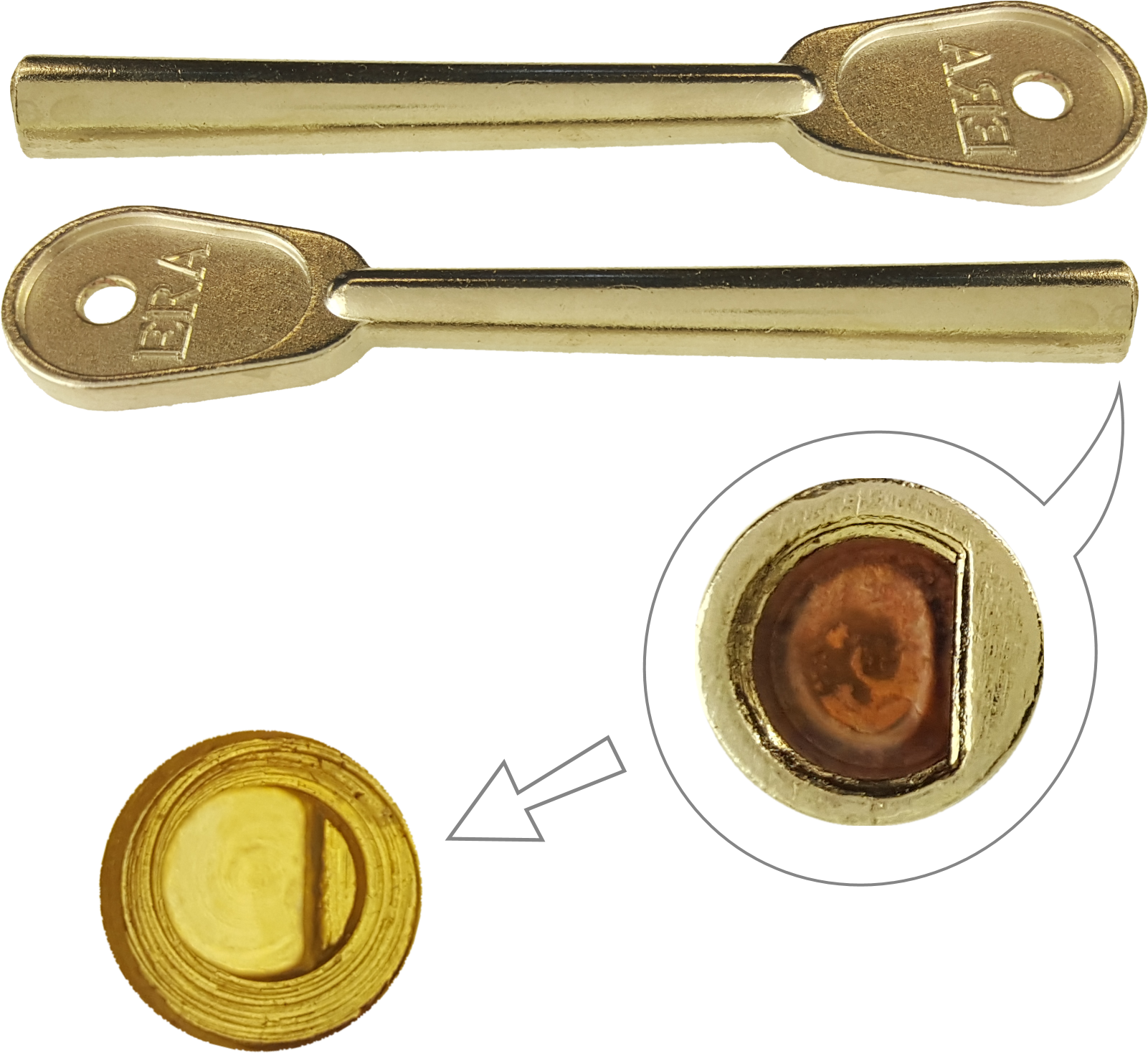 Vintage E R A Keysand Lock Mechanism PNG Image