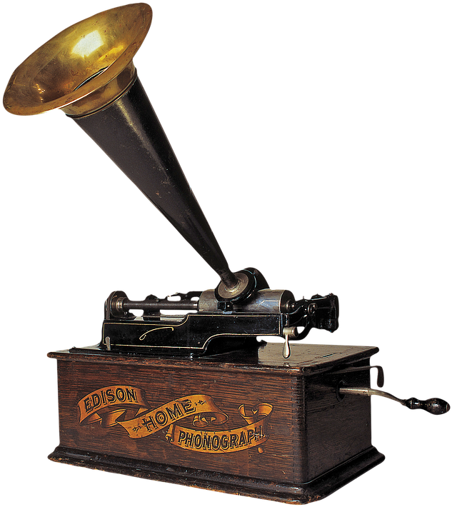 Vintage Edison Home Phonograph.png PNG Image