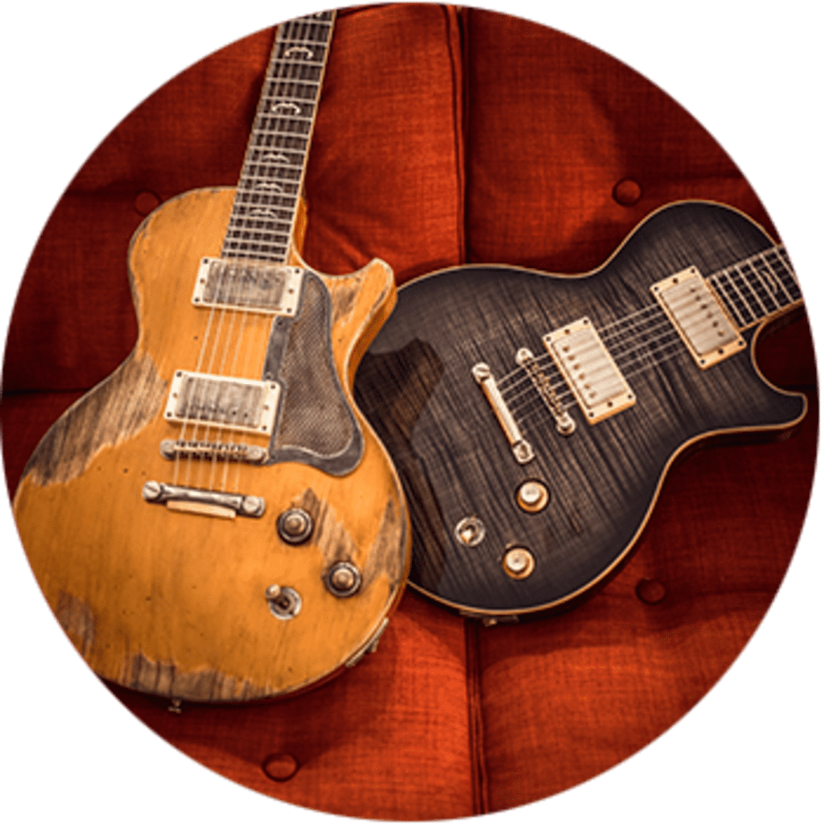 Vintage Electric Guitars PNG Image