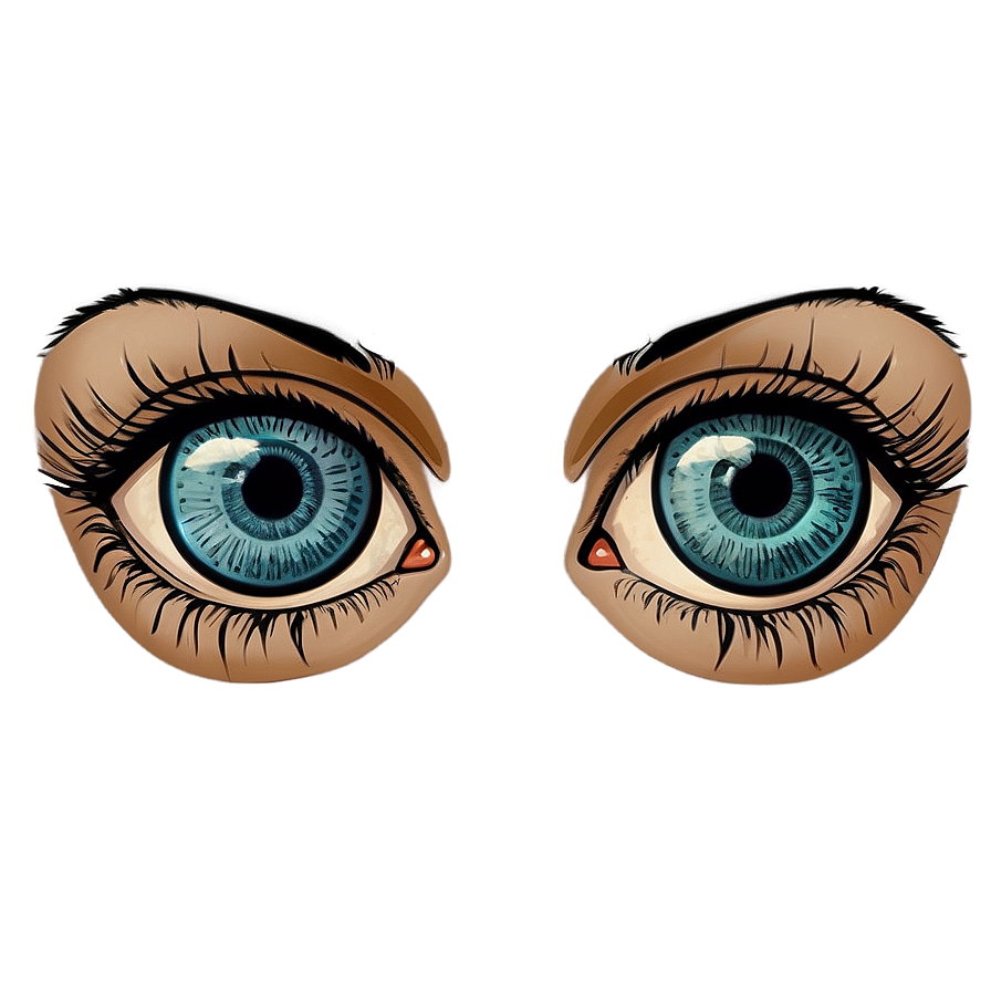 Vintage Eyes Illustration Png Bsg81 PNG Image