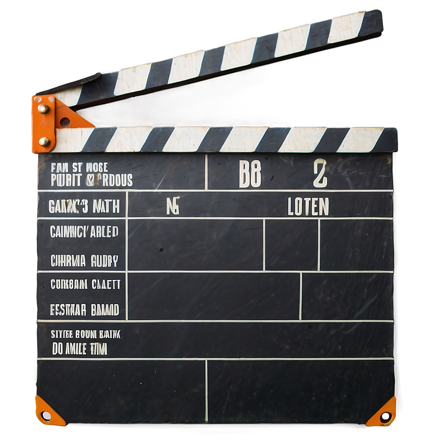 Vintage Film Slate Picture Png Teh46 PNG Image