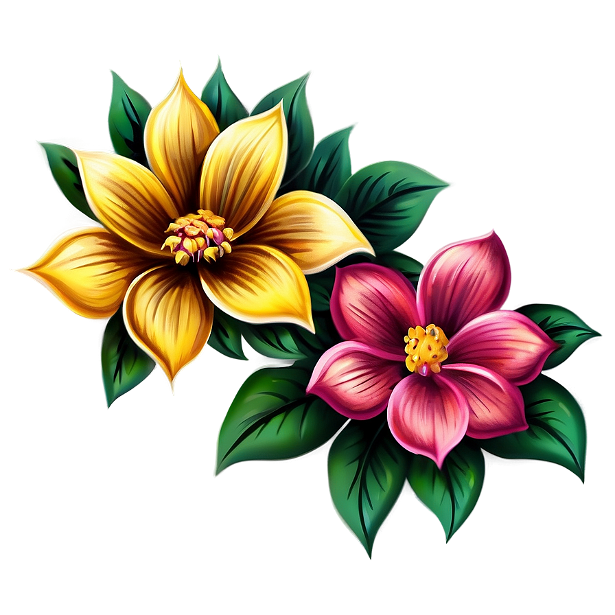 Vintage Flower Illustration Png Ihy PNG Image