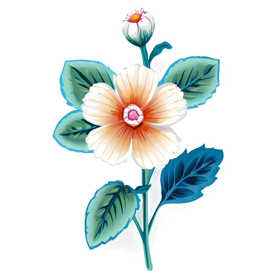 Vintage Flower Outline Png Fgu71 PNG Image