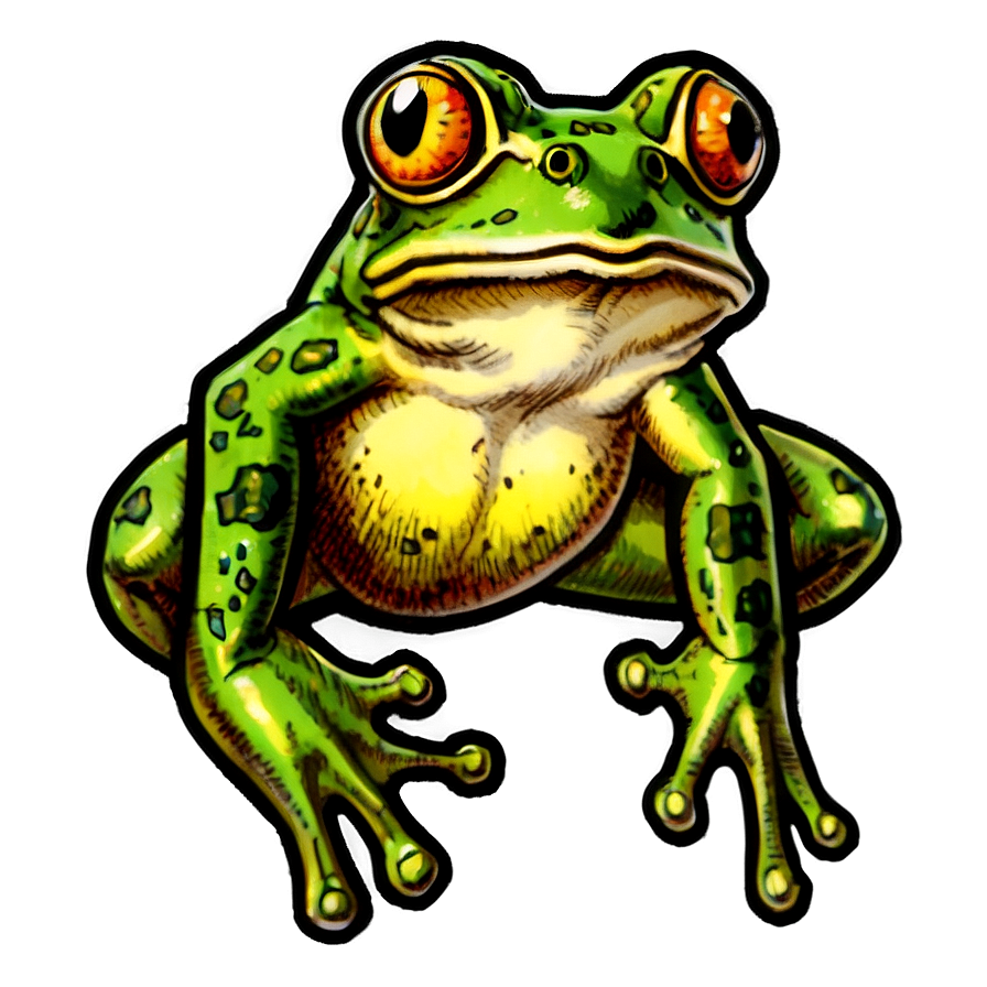 Vintage Frog Drawing Png 06212024 PNG Image