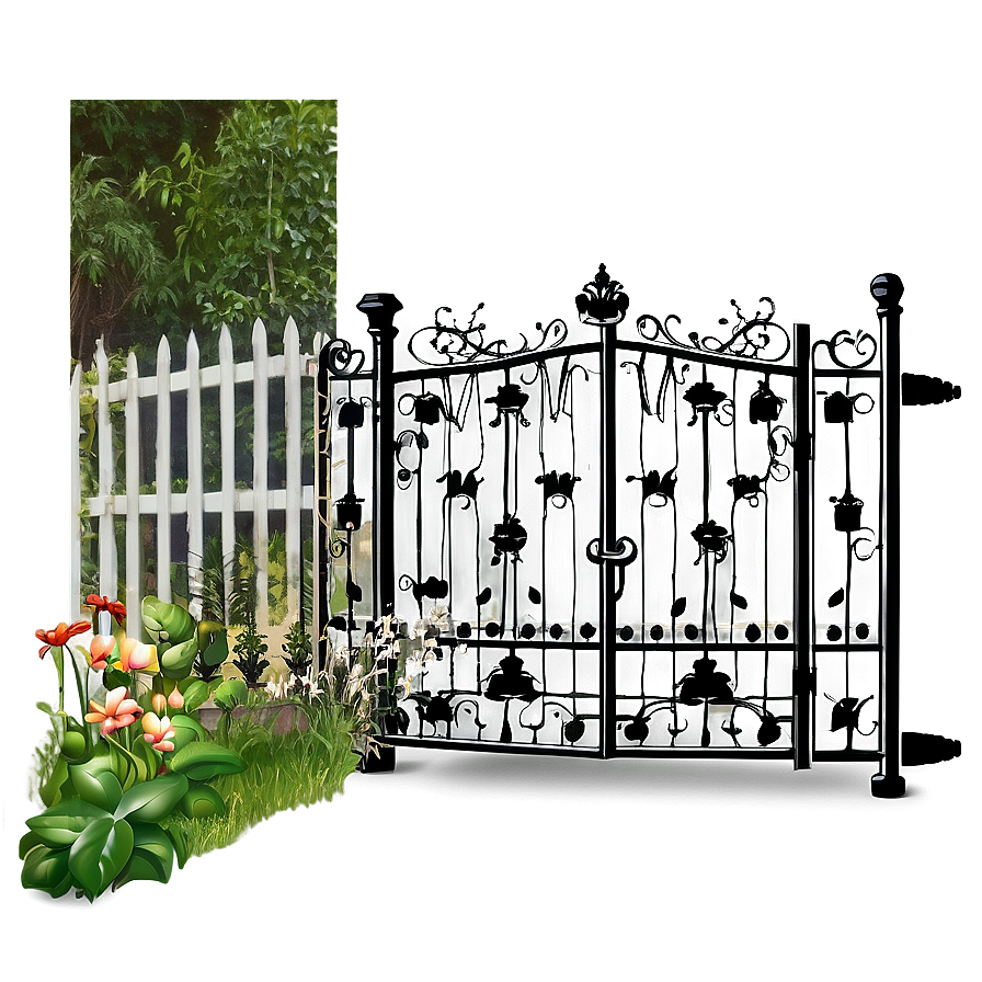 Vintage Garden Gate Png Mee66 PNG Image