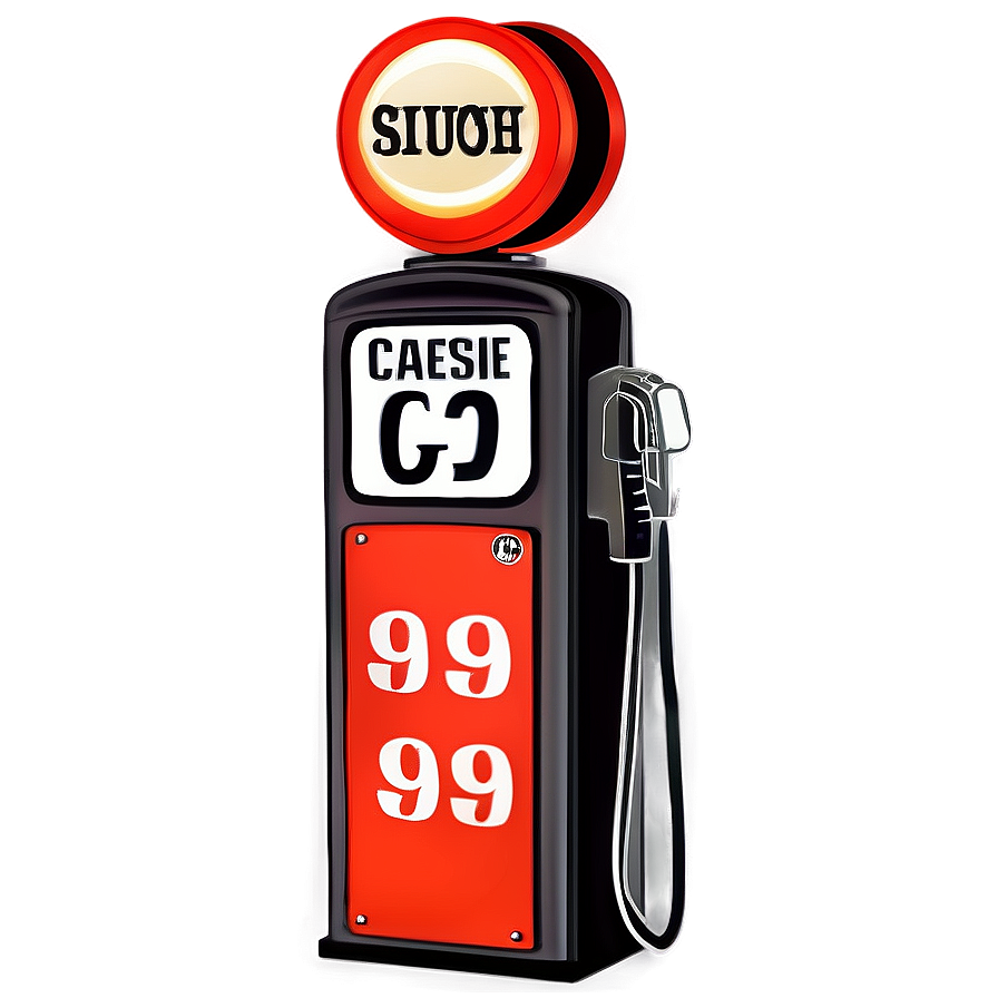 Vintage Gasoline Sign Png 06132024 PNG Image