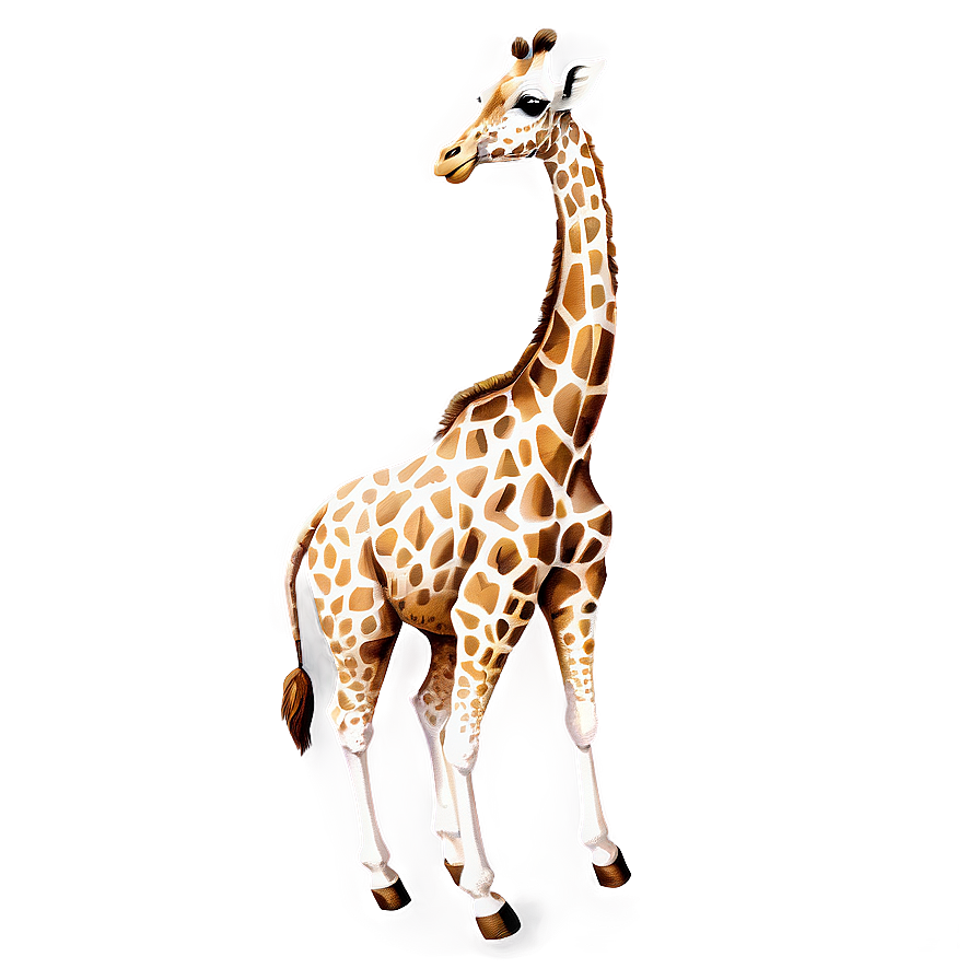 Vintage Giraffe Drawing Png 05062024 PNG Image