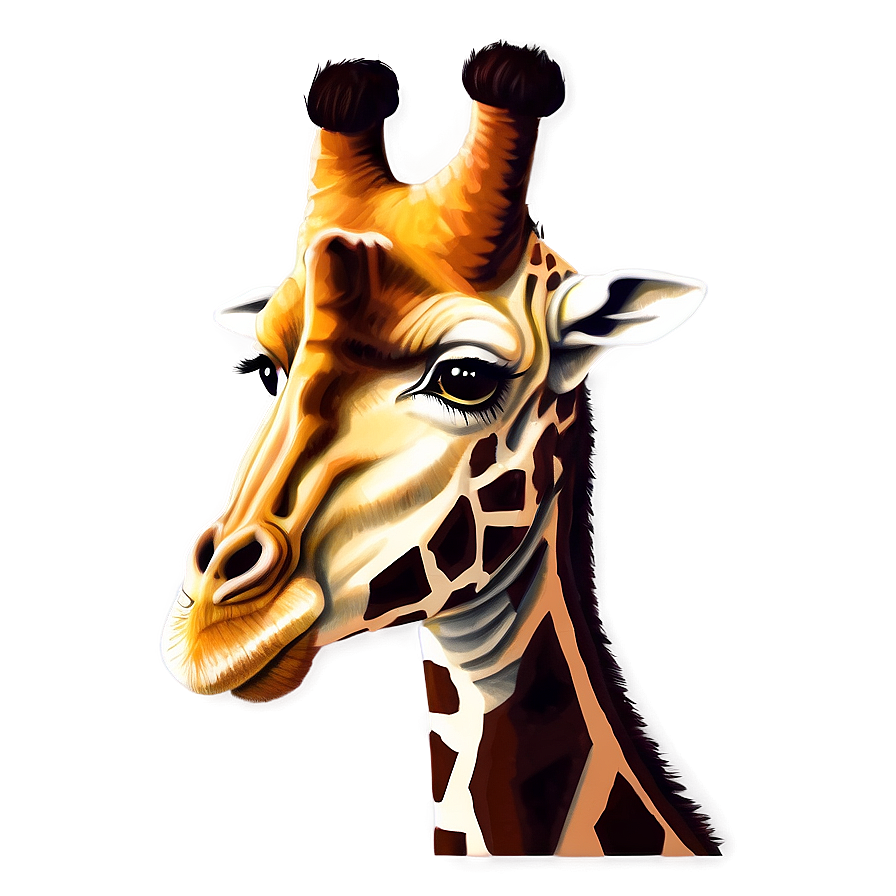 Vintage Giraffe Drawing Png Uhi PNG Image