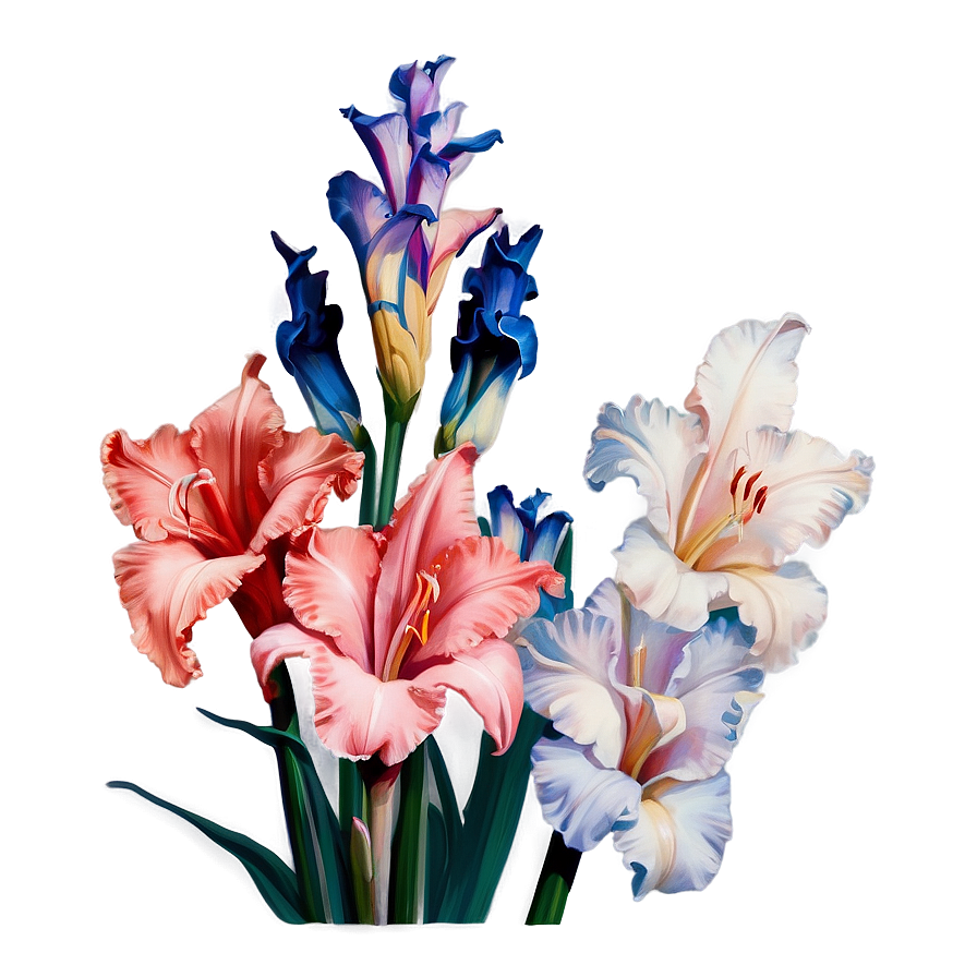 Vintage Gladiolus Print Png 29 PNG Image