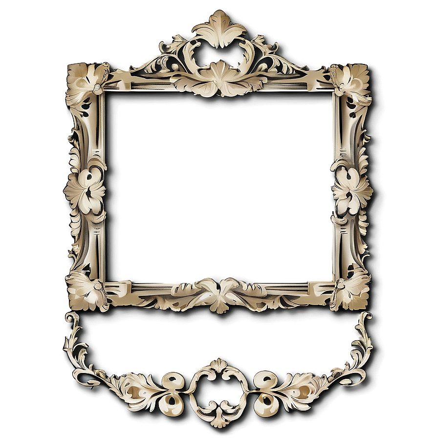 Vintage Glam Wedding Frame Png 9 PNG Image