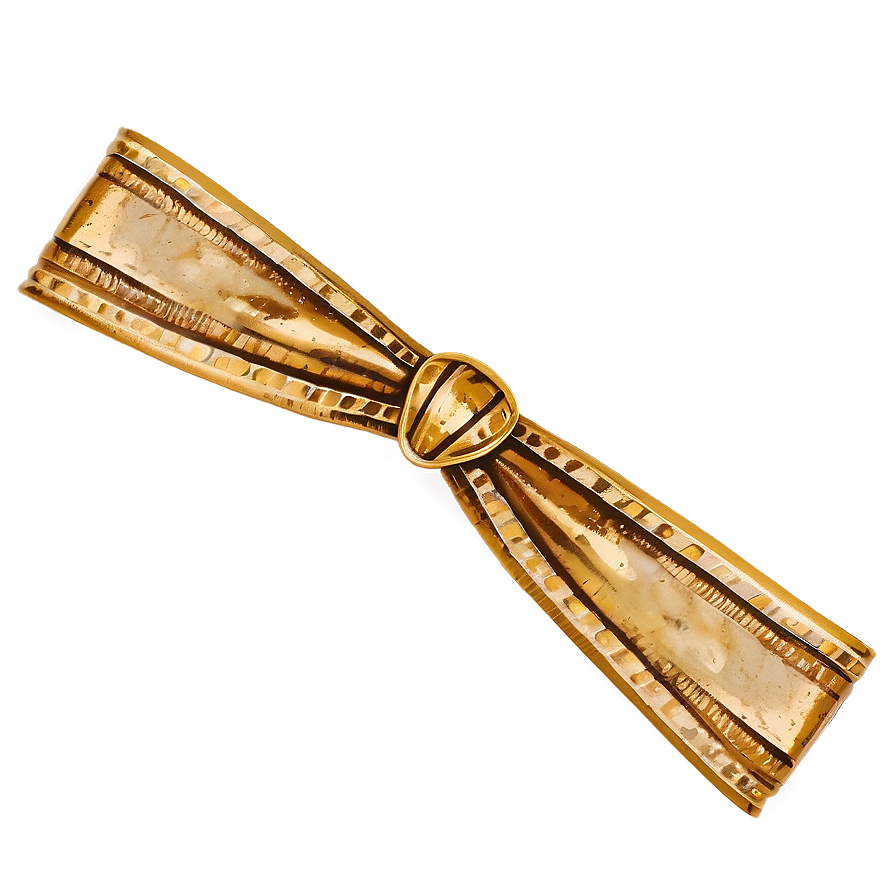 Vintage Gold Bow Png 52 PNG Image