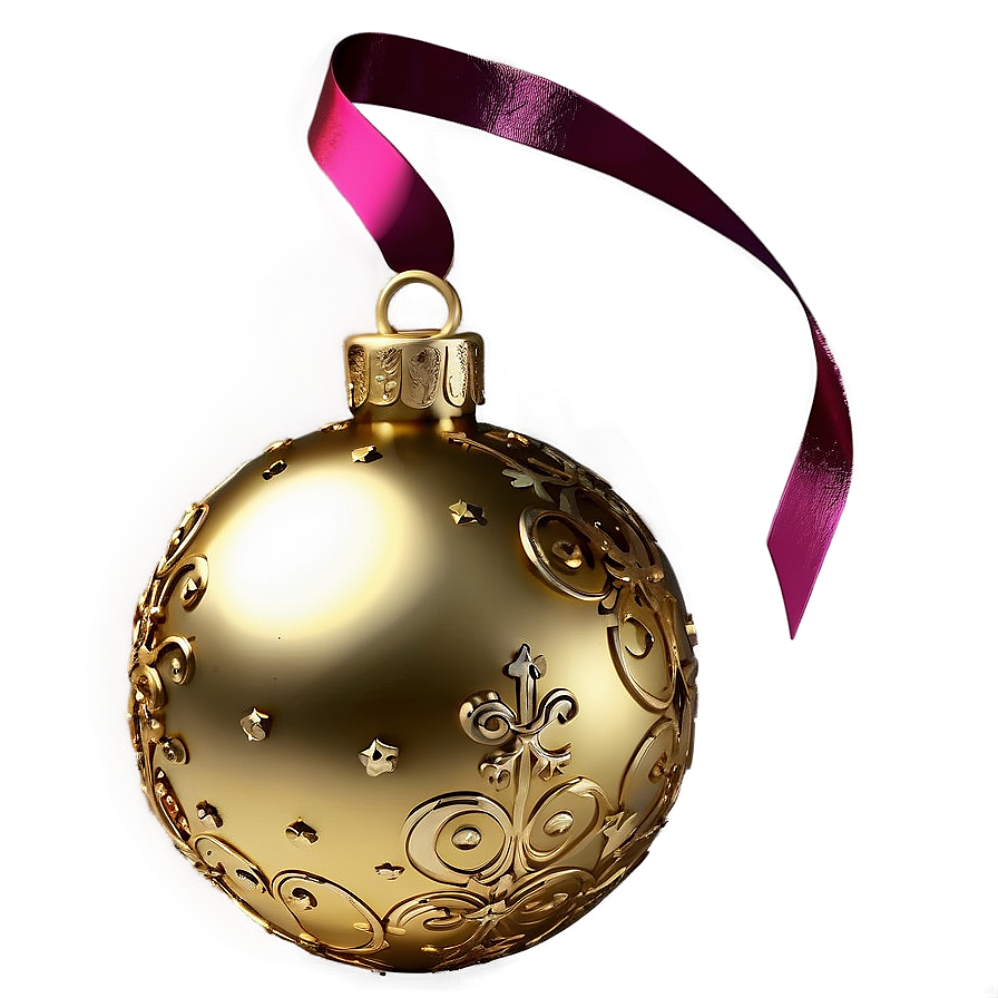 Vintage Gold Christmas Sphere Png Jon84 PNG Image