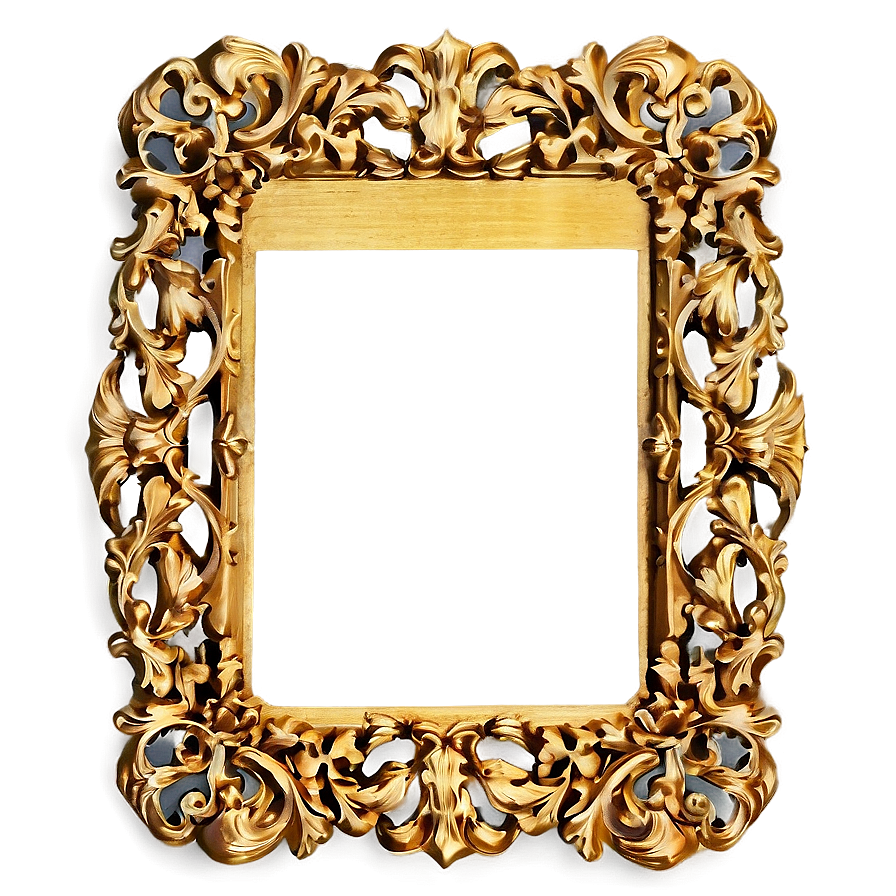 Vintage Gold Frame Design Png 05042024 PNG Image