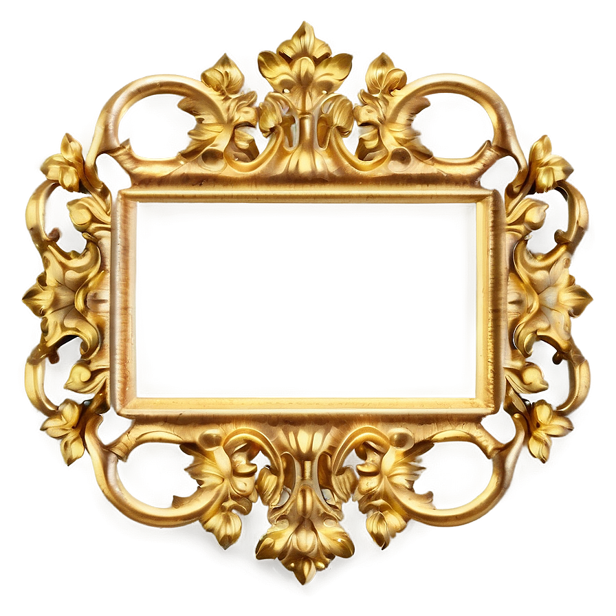 Vintage Gold Frame Png 06262024 PNG Image