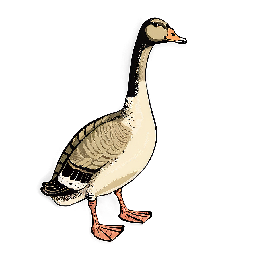 Vintage Goose Illustration Png Ymm PNG Image