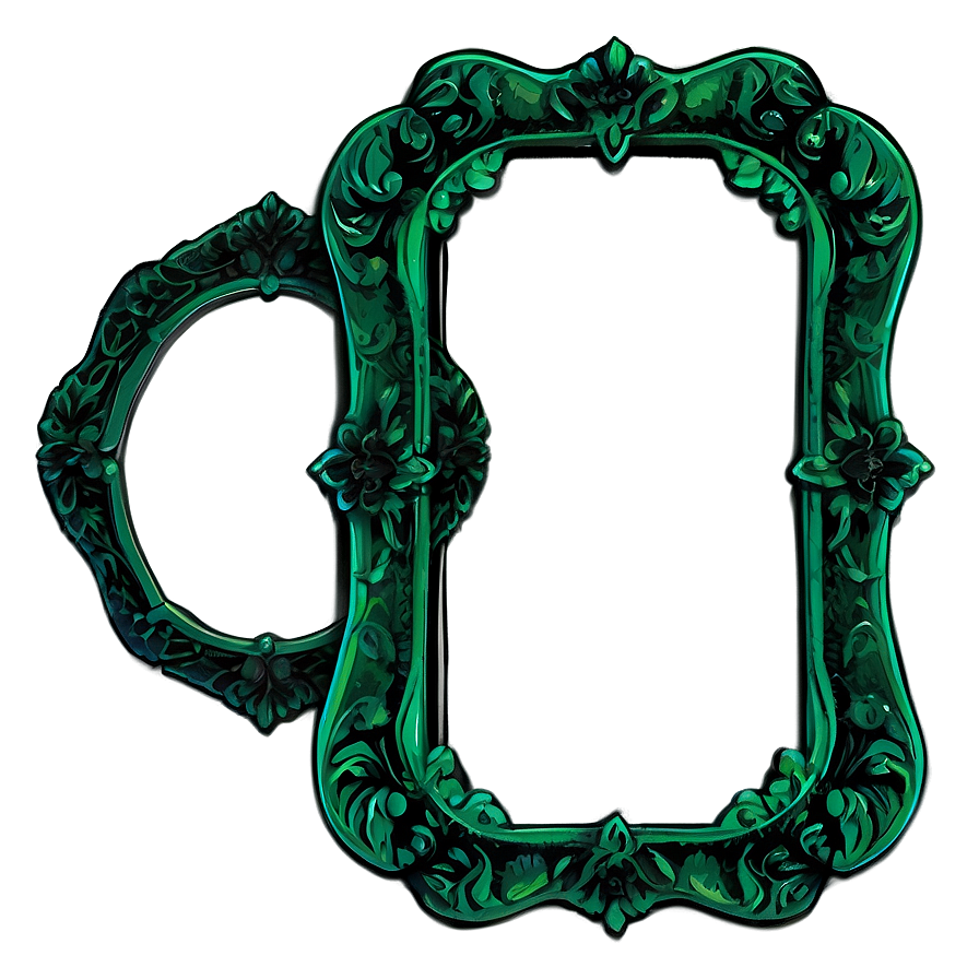 Vintage Green Frame Png Xxk PNG Image