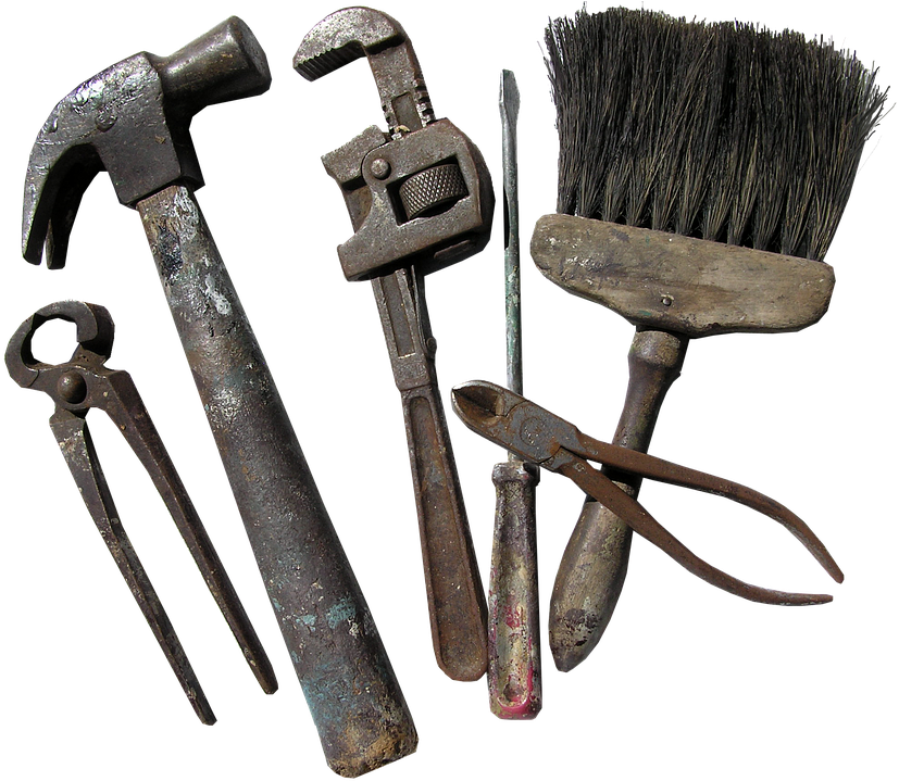 Vintage Hand Tools Collection PNG Image