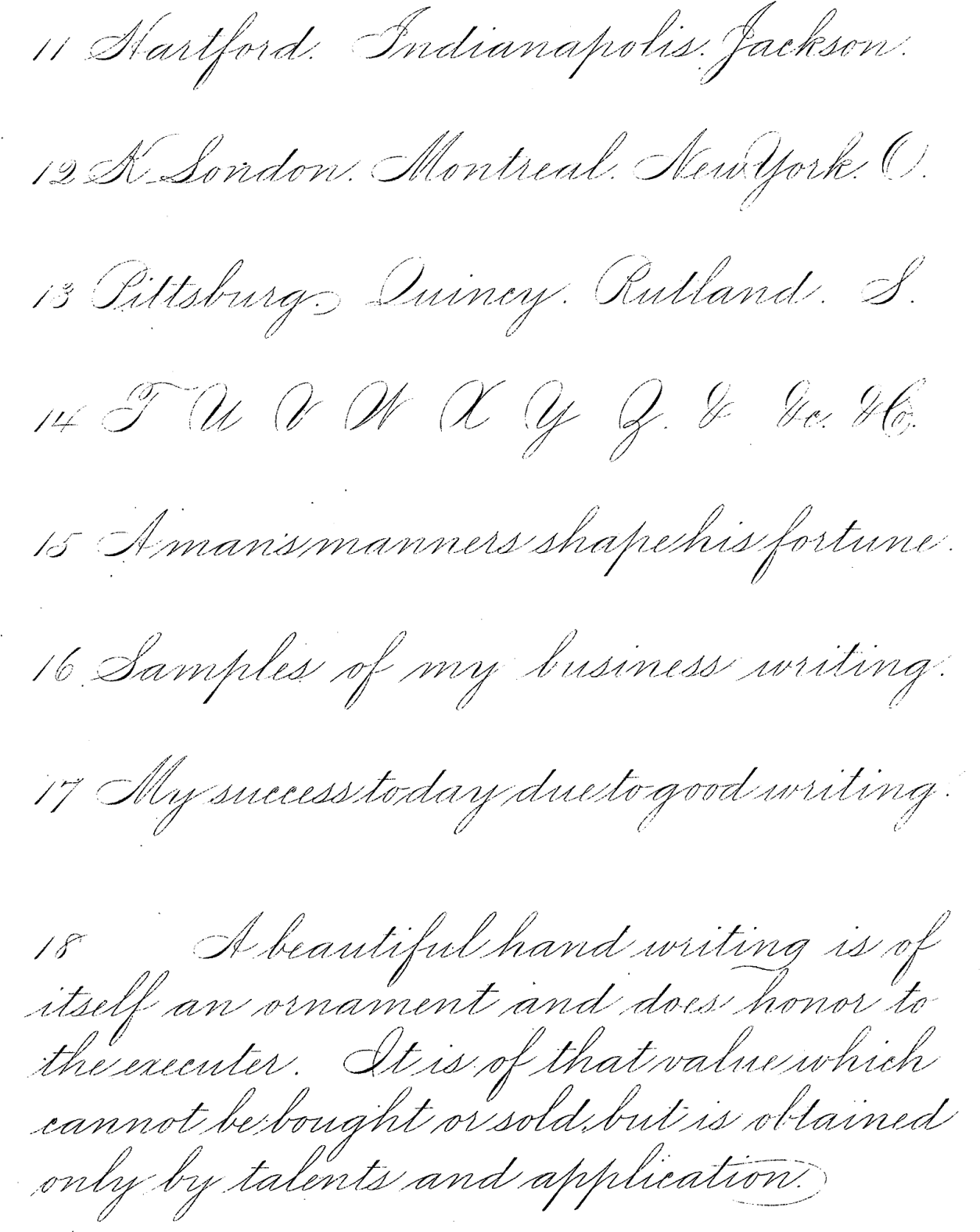 Vintage Handwriting Sample PNG Image