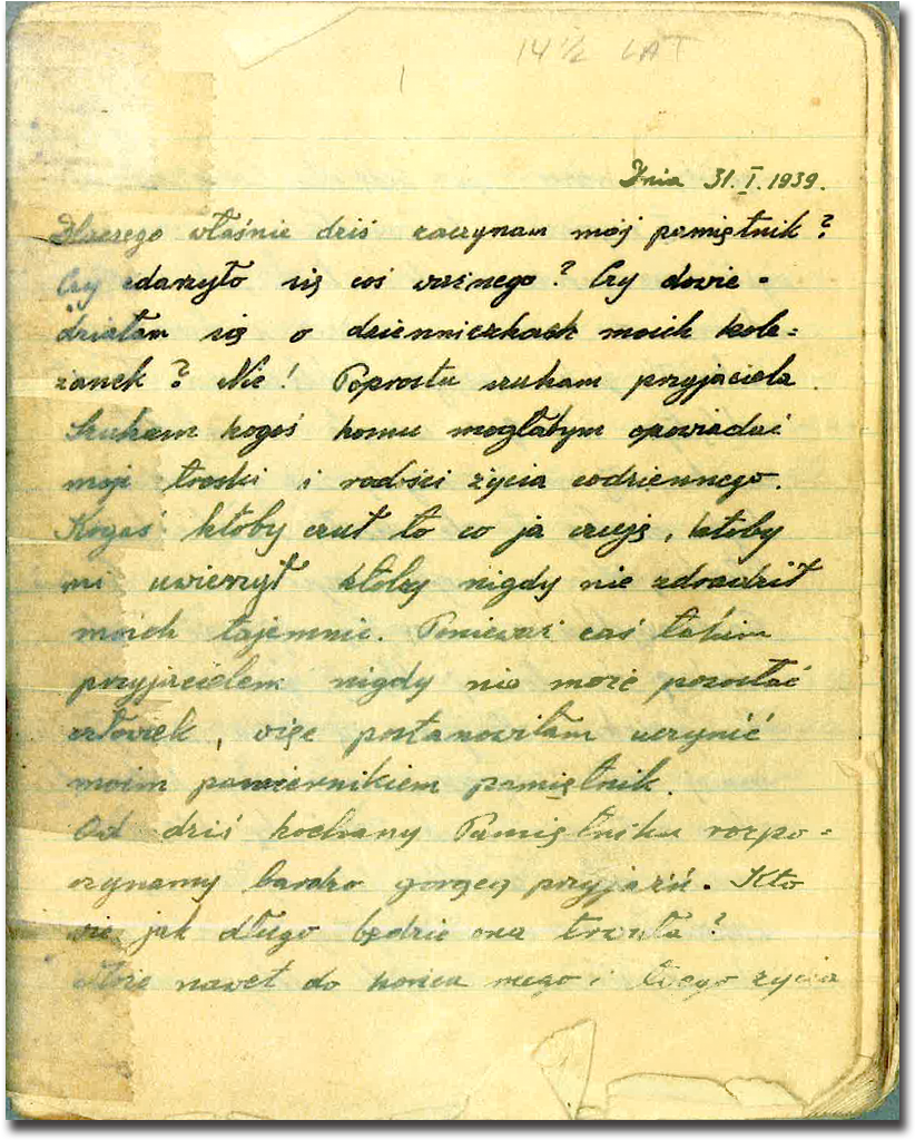 Vintage Handwritten Diary Entry1939 PNG Image