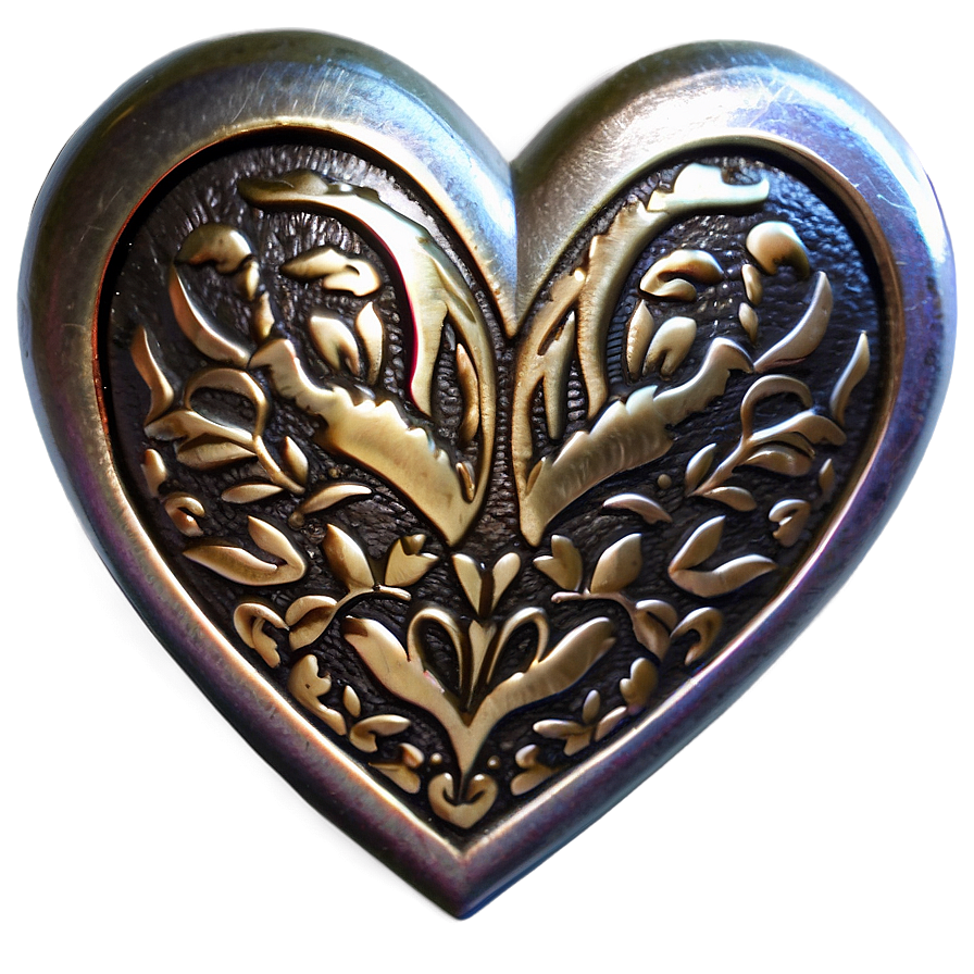 Vintage Heart Emblem Png A PNG Image