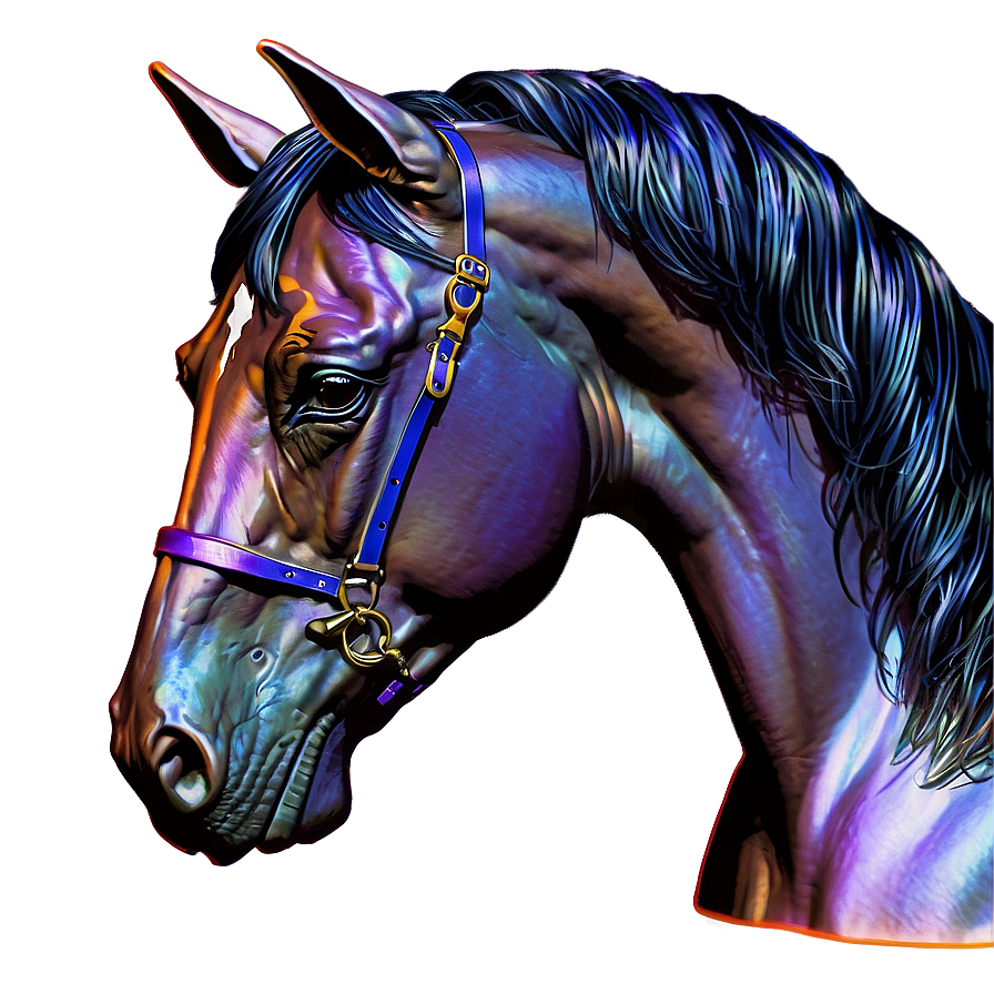 Vintage Horse Head Drawing Png Qhu PNG Image