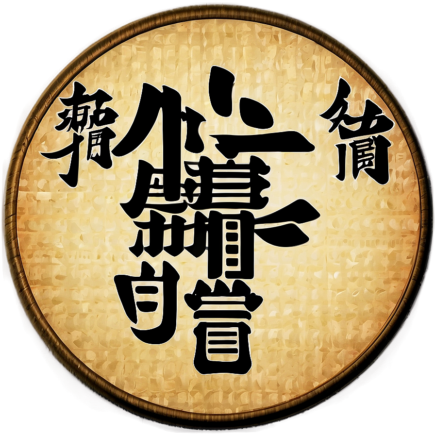 Vintage Kanji Graphic Png 19 PNG Image