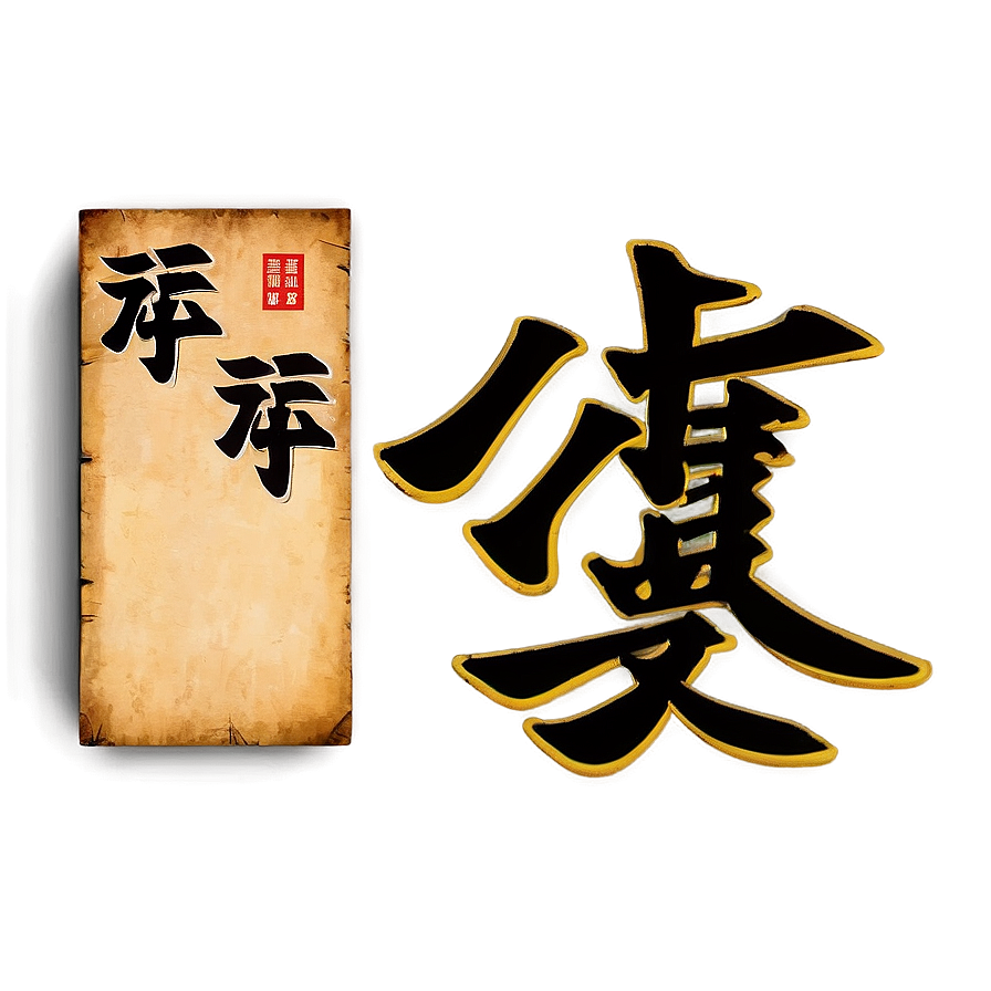 Vintage Kanji Graphic Png Mlc59 PNG Image