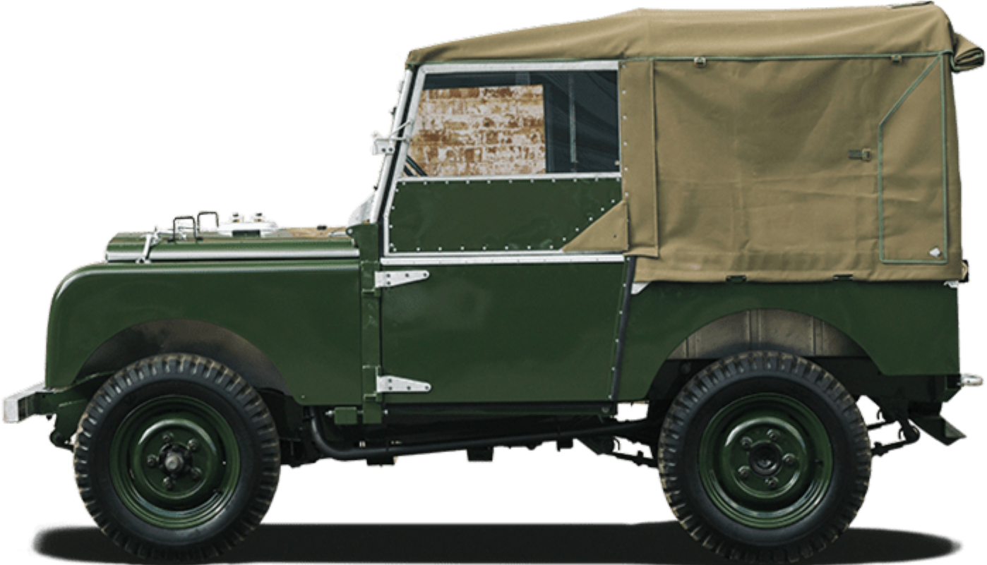 Vintage Land Rover Series Canvas Top PNG Image