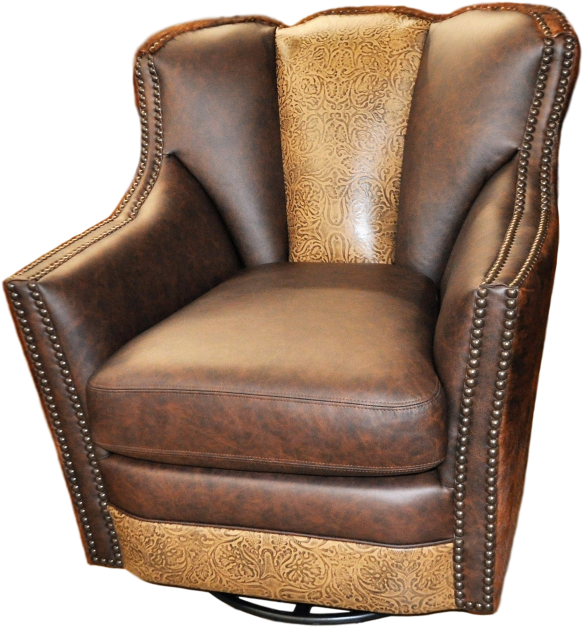 Vintage Leather Club Chair PNG Image