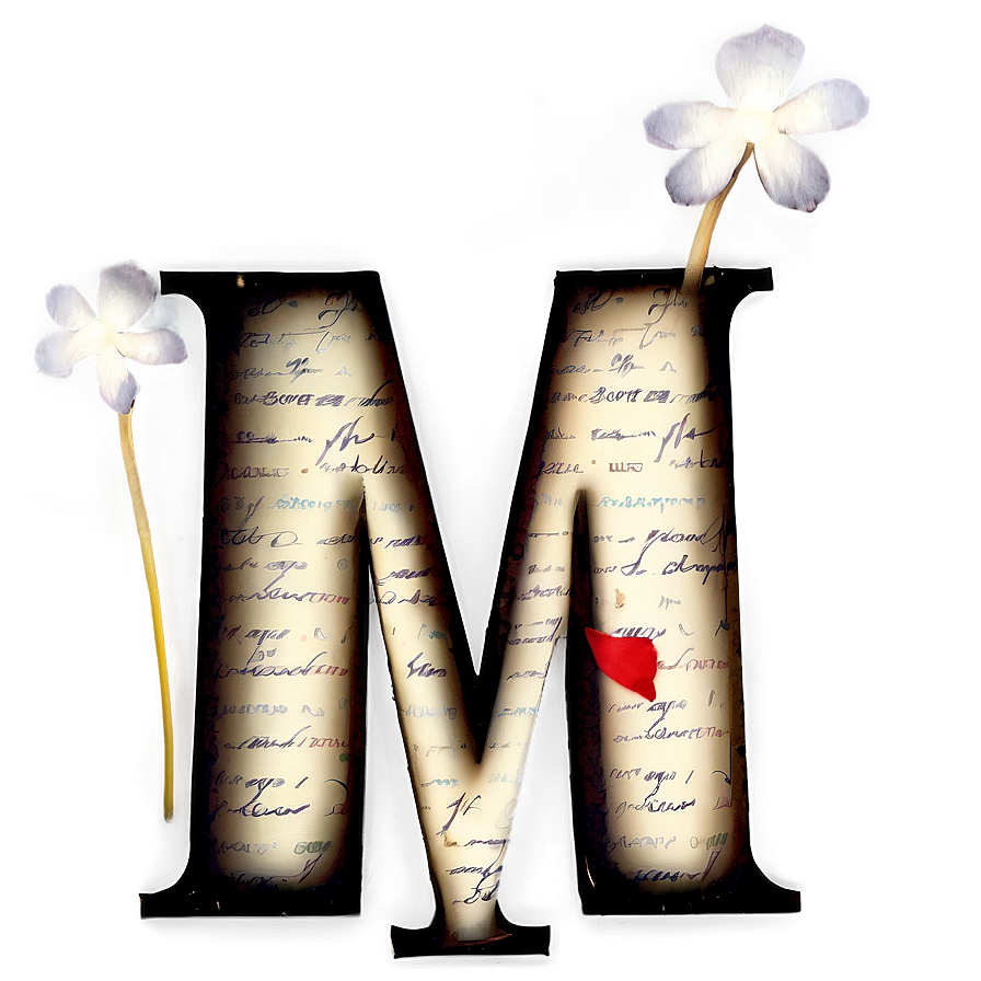 Vintage Letter M Png Ooa PNG Image