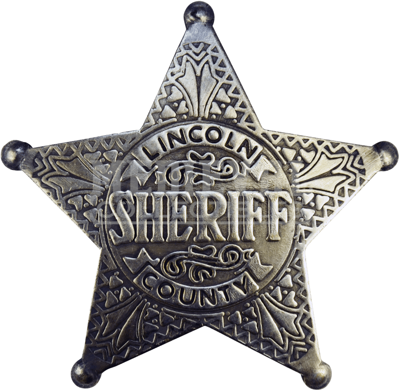 Vintage Lincoln County Sheriff Badge PNG Image