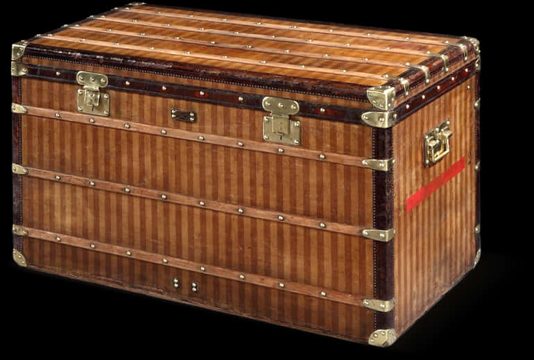 Vintage Louis Vuitton Trunk PNG Image