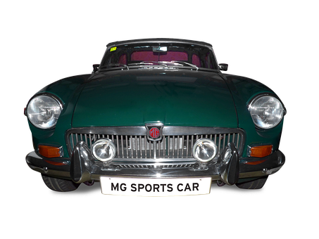 Vintage M G Sports Car Front View PNG Image