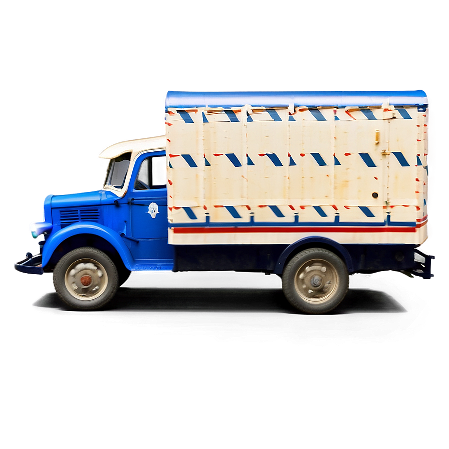 Vintage Mail Truck Design Png Rrf PNG Image